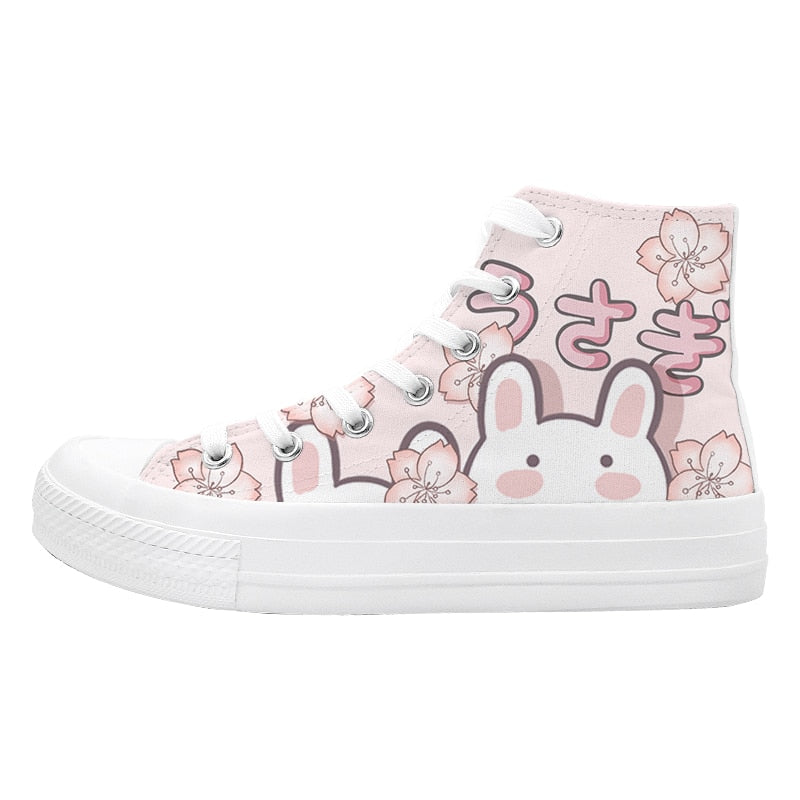 Anime Rabbit Converse-like Sneakers