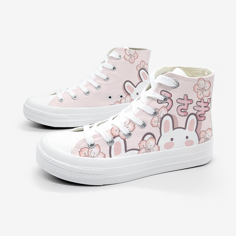 Anime Rabbit Converse-like Sneakers