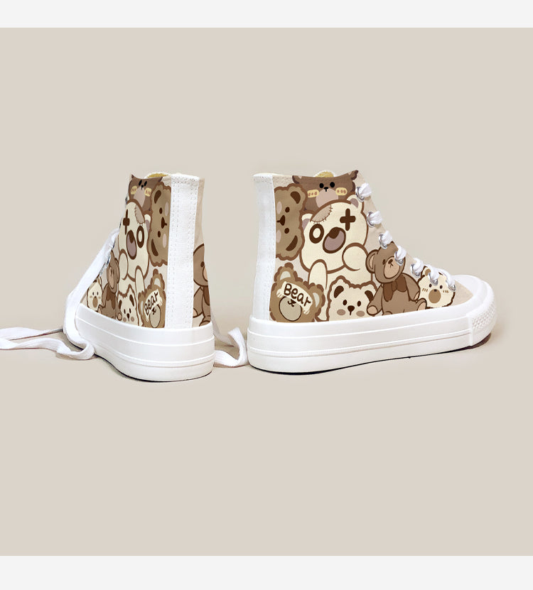 Anime Bear Converse-like Sneakers