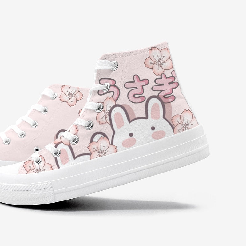 Anime Rabbit Converse-like Sneakers