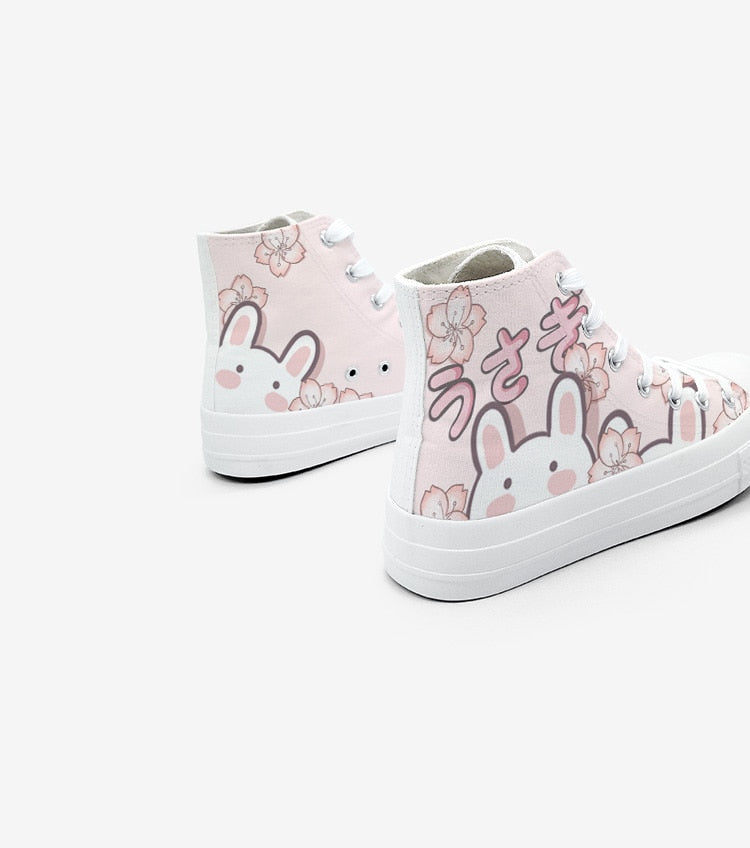 Anime Rabbit Converse-like Sneakers