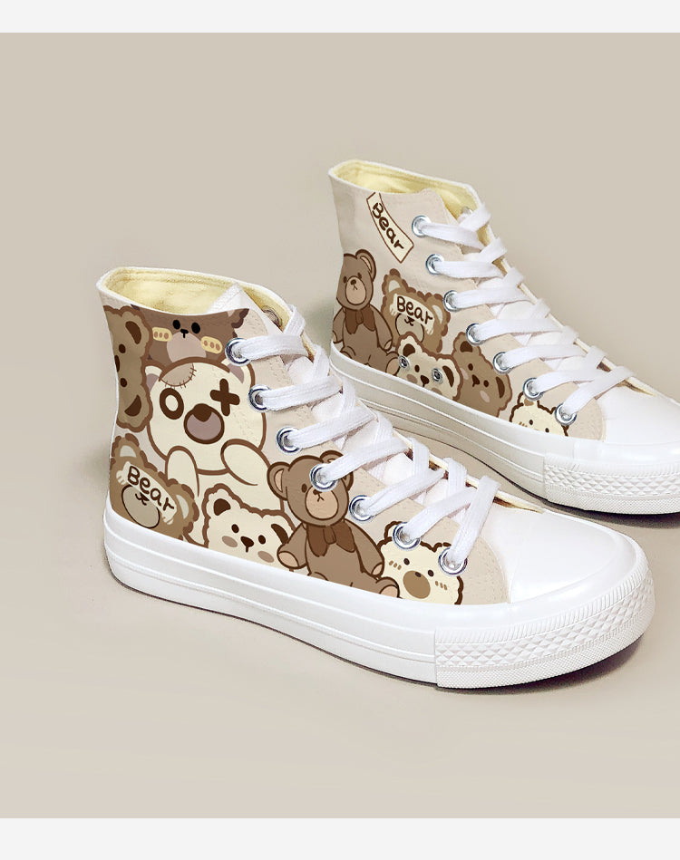 Anime Bear Converse-like Sneakers