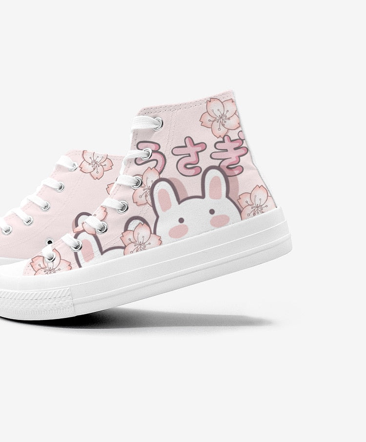 Anime Rabbit Converse-like Sneakers