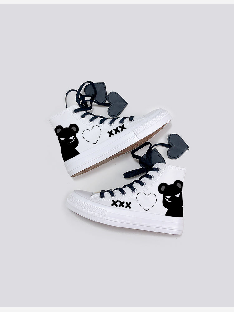 Lovel Kawaii Bear Converse-Like Sneakers