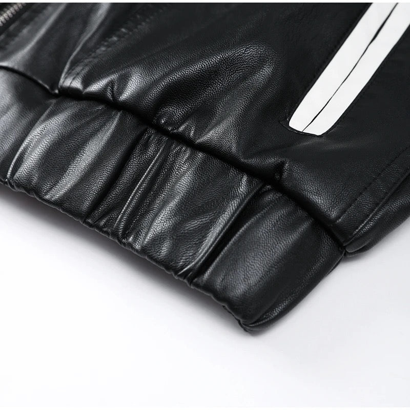 Bow leather jacket (متوفر لونين)