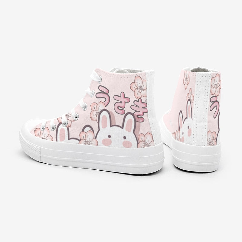 Anime Rabbit Converse-like Sneakers