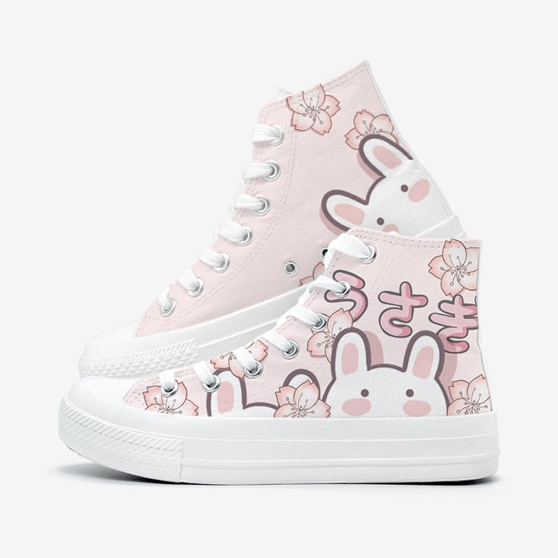 Anime Rabbit Converse-like Sneakers