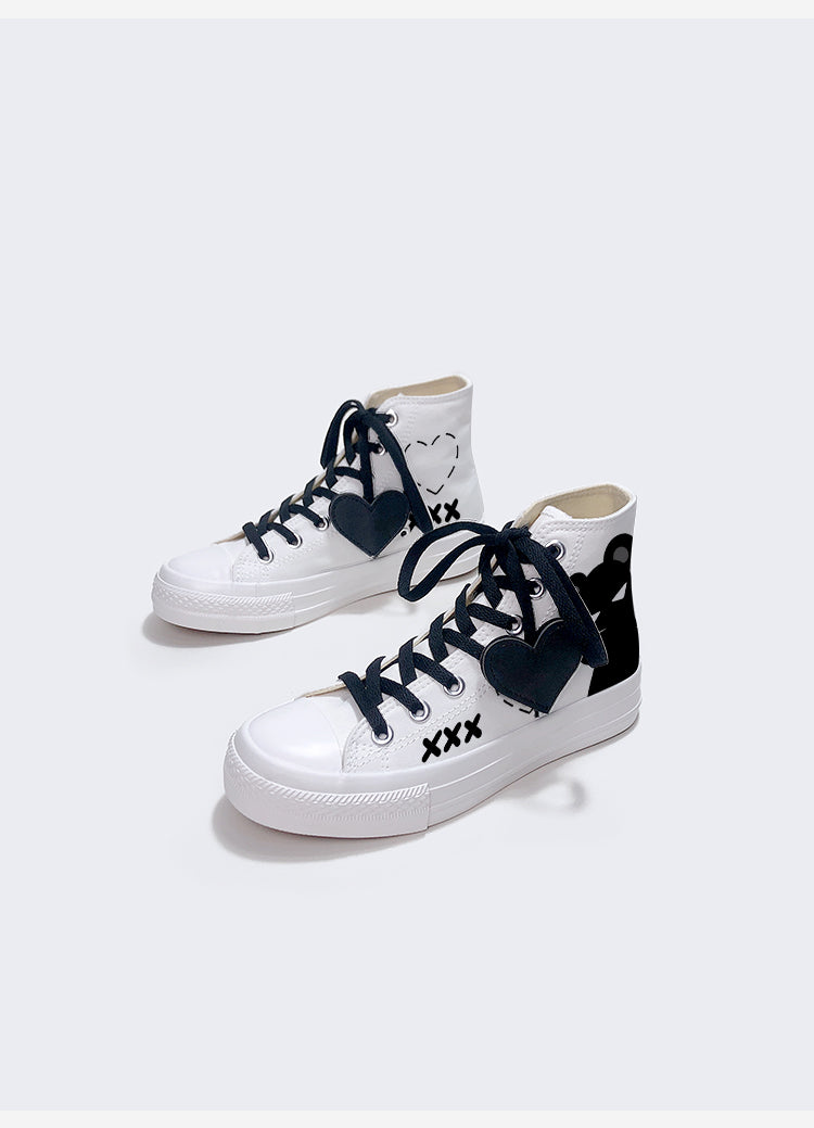 Lovel Kawaii Bear Converse-Like Sneakers