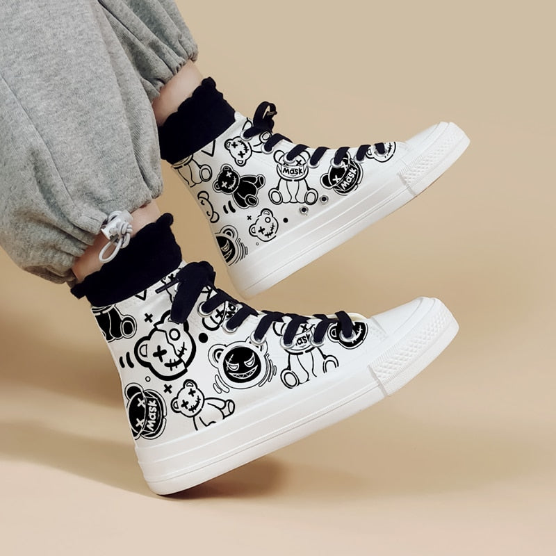 Cute Graffiti Converse-like Sneaker