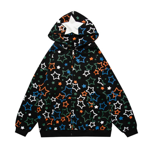 Stars Hooded Jacket (متوفر ٣ الوان)
