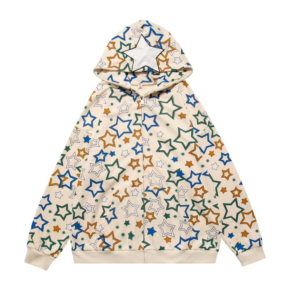 Stars Hooded Jacket (متوفر ٣ الوان)