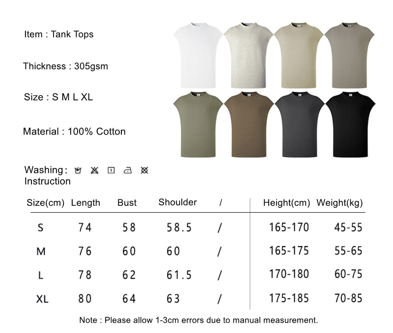 Unisex  Cotton Tank Tops (متوفر 7 ألوان)