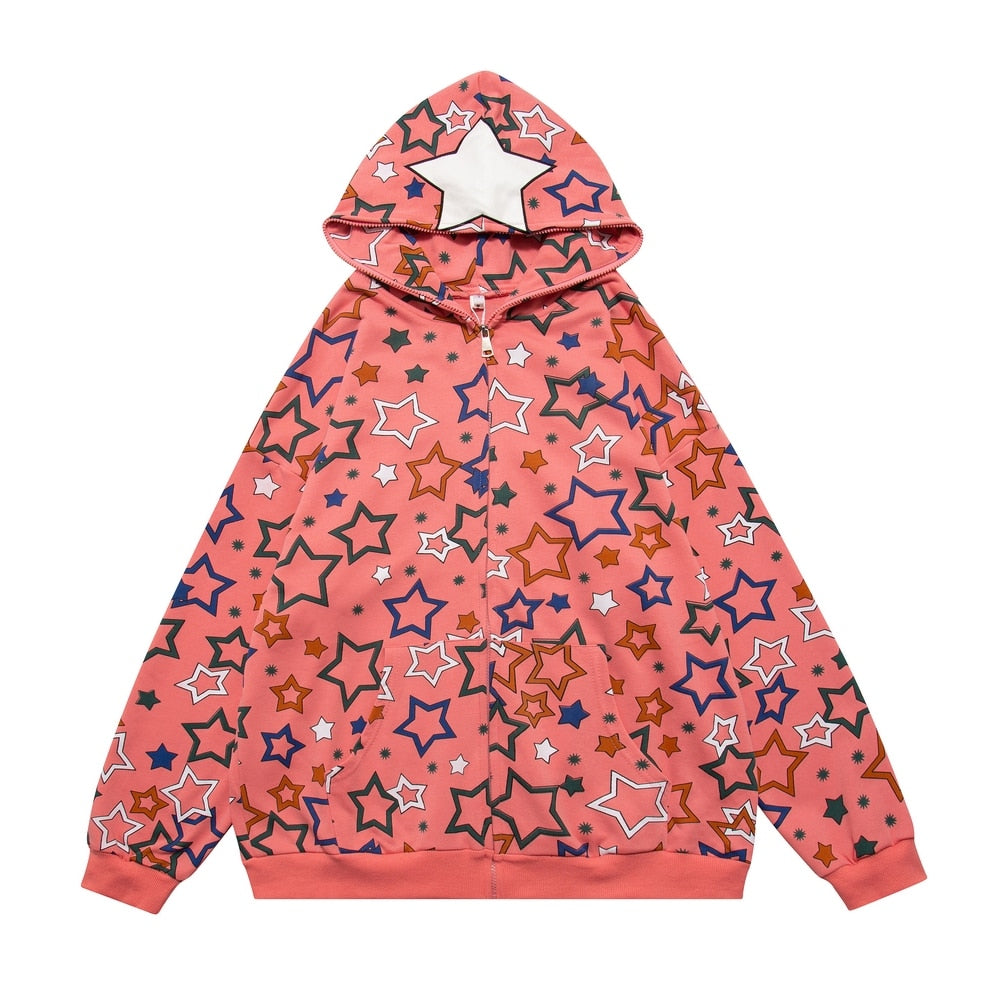 Stars Hooded Jacket (متوفر ٣ الوان)