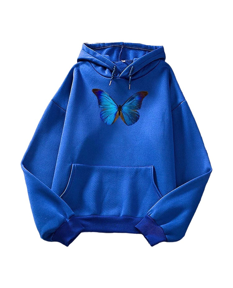 Blue Butterfly Hoodie