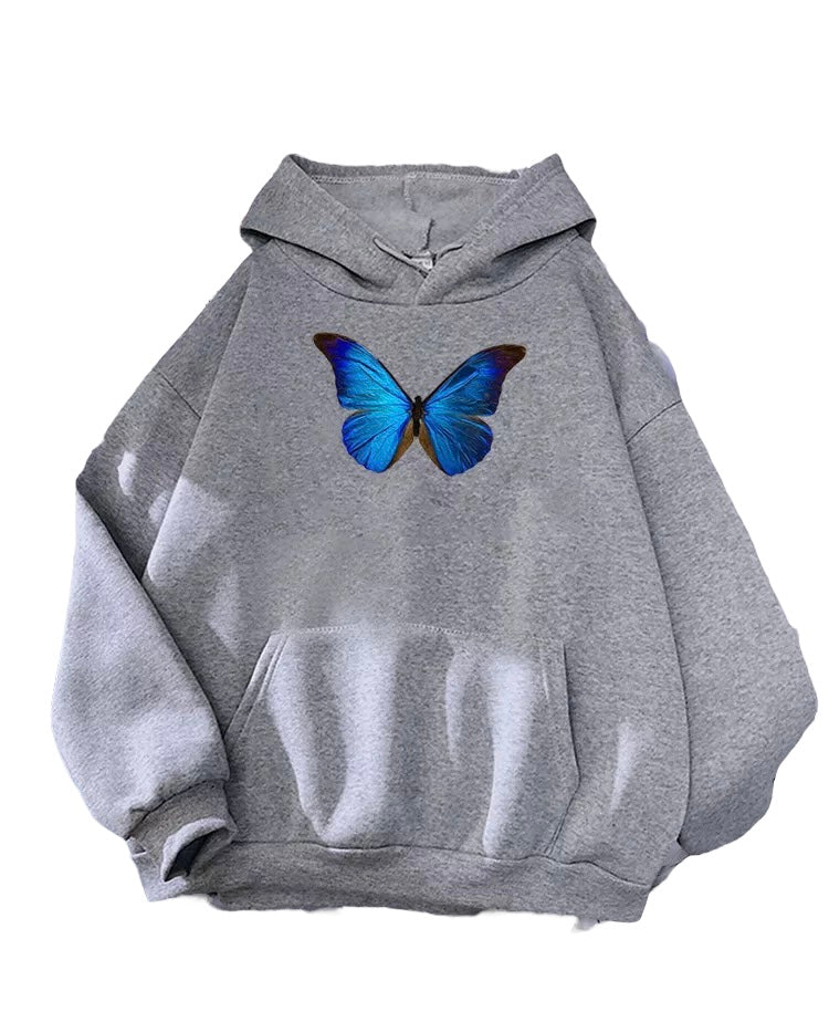 Blue butterfly hoodie best sale