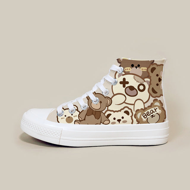 Anime Bear Converse-like Sneakers